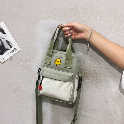 

Womens bag 2019 new fashion canvas bag wild ocean shoulder bag summer small fresh ins shoulder Messenger bag