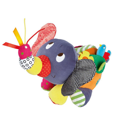 

YIWULACute Music Elephant Bell Rattles Toy Safety Baby Soft Plush Stroller Doll Toys
