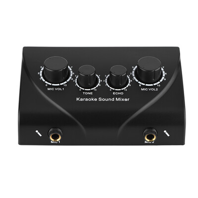 

Greensen Professional Kara OK Dual Microphone Input Mixer Black