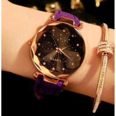 

Starry Sky Watch Waterproof Magnet Strap Free Buckle Stainless Steel Women Gift