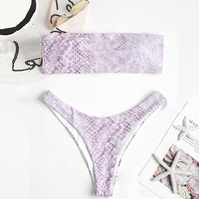 

Saidsome Women Bandeau Bandage Bikini Set Push-Up Brazilian Swimwear Beachwear Swimsuit