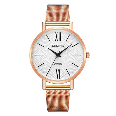 

Womens New Watches Geneva Mens Watches Top Brand Luxury WomenS Stainless Steel Strap Quartz WristWatch Watch Relogio Masculino