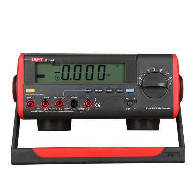 

UNI-T UT803 Benchtop Digital Multimeter Auto Range 5999Counts Dispaly ACDC Voltage Current Resistance RS-232 USB Interface