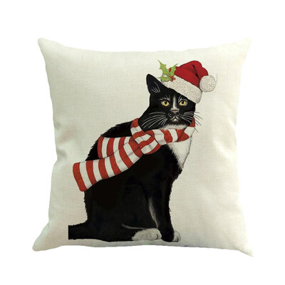 

Siaonvr Christmas Printing Dyeing Sofa Bed Home Decor Pillow Cover Cushion Cover C
