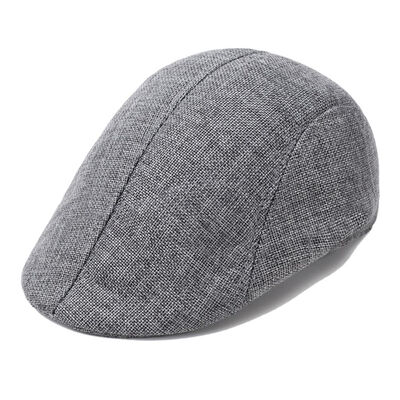 

Mens Plain Cotton Linen Vintage Herring Bone Wool Mix Golf Driving Flat Beret Cap Boy Newsboy