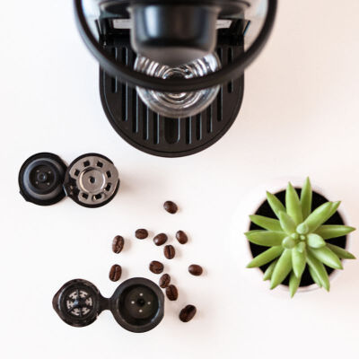 

Reusable Refillable Coffee Capsule Filter Pod&Brush Filters Kitchen Dining Bar