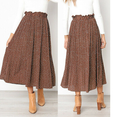 

Womens Plus Size Boho High Waist Beach Full Lenght Maxi Skirt Summer Long Dress