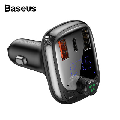 

Baseus T typed Wireless MP3 charger with car holder PPS quick car charger with microphone