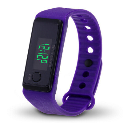 

Single button luminous large screen pedometer watch student sports health step bracelet electronic watch