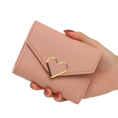 

Women Students Faux Leather Coin Cash Purse Clutch Short Wallet Card Holder