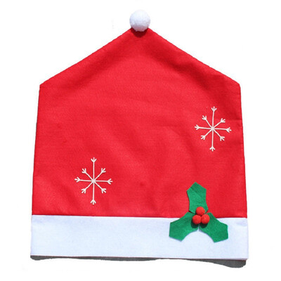 

Christmas Santa Hat Chair Cover Red Large Tablecloth Cover Dinner Table Decor