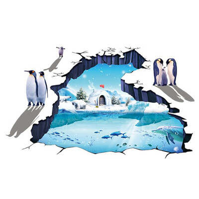 

Floor Wall Sticker Remove Vinyl Environmental 3D Polar Ice Stuck 9060cm
