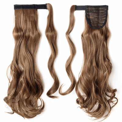 

Long Straight Ponytail Extension Wrap Around Synthetic Hair Extensions One Piece Hairpiece Pony Tail Extension for Women