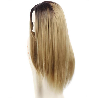 

Amazing Star Ombre Gray Long Wave Wigs for White Women High Density Black Wig Heat Resistant Synthetic Hair Wigs
