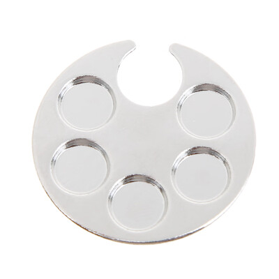 

Mini Manicure Palette Nail Art Finger Ring Palette Mixing Stainless Steel
