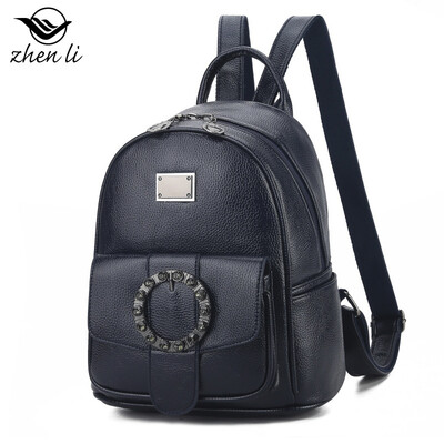 

Bag female new sweet lady new solid color backpack Haidai handbags