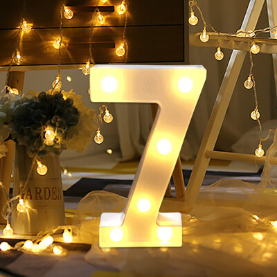 

JPGIF Alphabet LED Digital Lights Light Up White Plastic Digital Standing Hanging 0