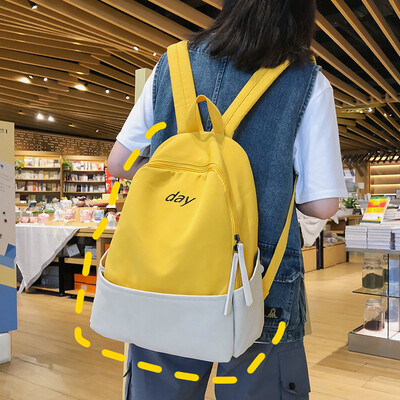 

Bag female ins wind Hyun-a Kim Korean high school Joker Hong Kong wind backpacks retro junior high school simple backpack