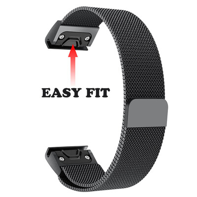 

〖Follure〗Milanese Magnetic Quick Install WatchBand Strap For Garmin Fenix 5S5S Plus