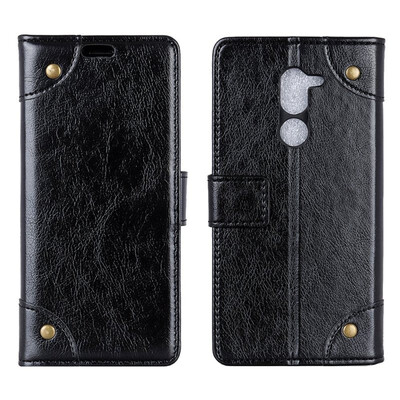 

MOONCASE Samsung Galaxy J8 Copper Buckle Napa Leather Case - Black