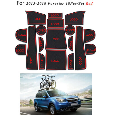 

Replacement For Forester 2013-2018 18pcsset Non-slip Groove Pads Door Slots Cup Holder Slots Mat