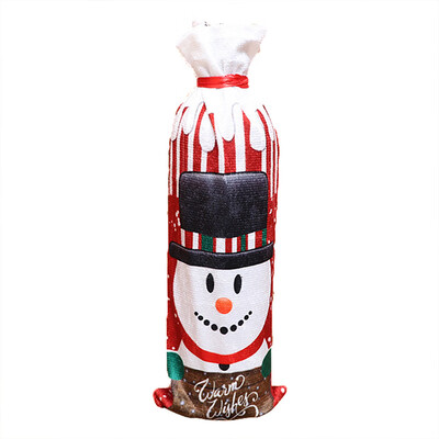 

Tailored Red Wine Bottle Cover Bags Snowman Santa Claus Christmas Decoration Xmas