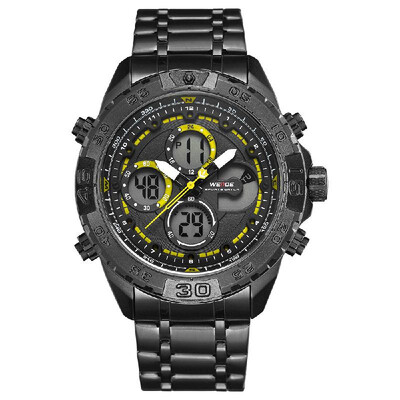 

WEIDE WH6909 Quartz Digital Electronic Watch Dual Time Alarm Calendar Stopwatch 3ATM Waterproof Timer Business Men Fashion Casual