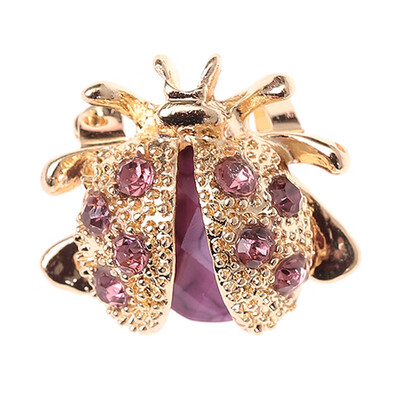 

1Pc New Small Ladybird Colorful Crystal Rhinestones Brooch Pins For Women Or Girls Free Shipping
