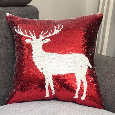 

Tailored Reversible Flip Sequins Throw Pillow Case Sofa Car Cushion Cover Home Decor