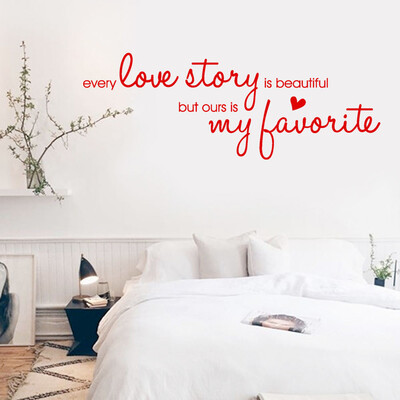 

Gobestart Love Story Removable Art Vinyl Mural Home Room Decor Wall Stickers