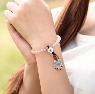 

Ethnic style jewelry literary small fresh pink bracelet watermelon crystal bracelet fashion bracelet beaded bracelet