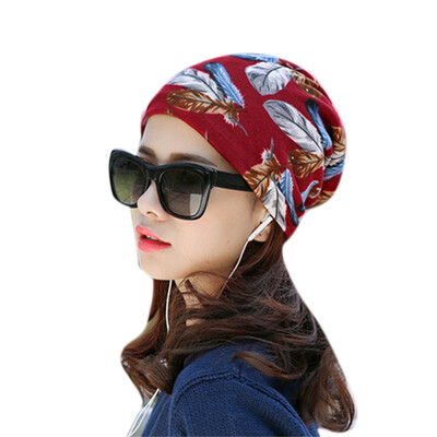 

Tailored Women Stretchy Printing Turban Head Wrap Band Chemo Hat Bandana Pleated Caps