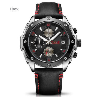 

MEGIR Watch Multifunctional Timing Dermal Quartz Watch 2074