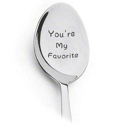 

1 2Pcs Cereal Killer Spoon-You Are My Favorite-You Are My Sunshine-Mom Coffee Spoon Long Handle Spoons Flatware Drinking Tools