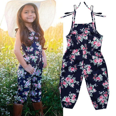 

Kids Toddler Baby Girls Floral Romper Bodysuit Jumpsuit Outfits Sunsuit Clothes