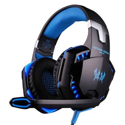 

KOTION EACH G2000 black red computer esports headset headset vibration game eat chicken wired headset desktop with microphone notebook subwoofer with microphone