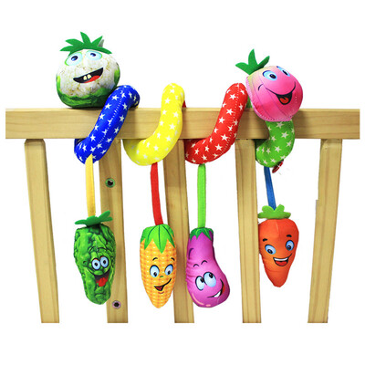 

YIWULACute Vegetables Crib Toy Baby Bed Cot Spiral Hanging Toys Baby Infant Toys