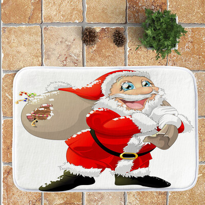 

〖Follure〗Christmas Festival Entrance Door Bathroom Floor Mat Indoor Bath Decor
