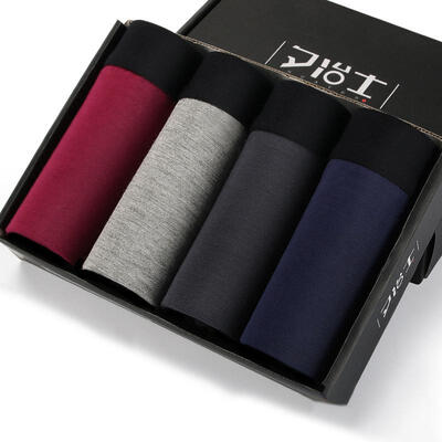 

4pc Pack Men Underwear Modal Breathable Waist Male Pure Color Thin Section U Convex Sexy Underpants