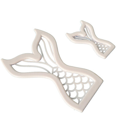 

Household Cute 2Pcs Fish Tail Fondant Mold Cookie Cutter Cake Decor Kitcken