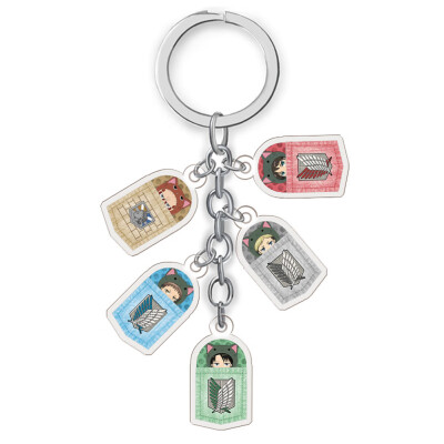 

Anime Attack On Key Chain Acrylic Pendant Anime Accessories Cartoon Cosplay Anime Fans Gifts