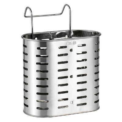 

Kitchen Utensils Drying out Rack Chopsticks Holder Stainless Steel Tableware Storage Organizer Stand with Hooks 2 Divided Compartm