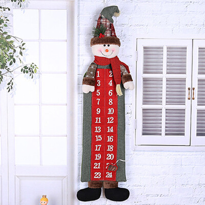 

SANTA CLAUS SNOWMAN CHRISTMAS ADVENT CALENDAR HOME WALL DOOR HANGING DECORATION