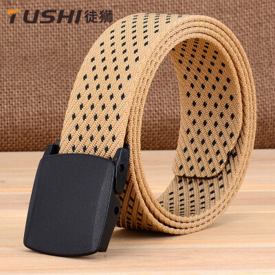 

Sports outdoor nylon belt men&women canvas belt youth hypoallergenic iron-free metal plastic buckle belt