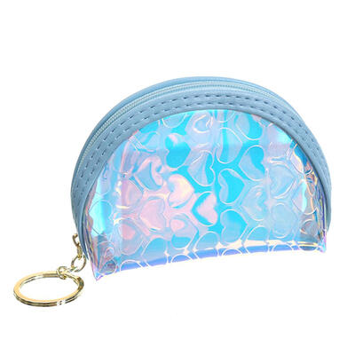 

Creative Laser Printing Zip Clutch Women Kid Coin Purse PVC Keychain Wallet