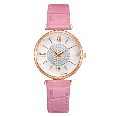 

New womens watch PU belt fashion casual ladies quartz watch foreign fashion watch ladies watch