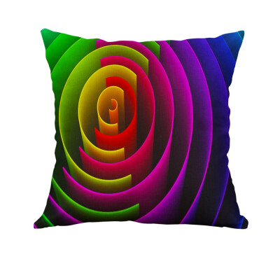 

〖Follure〗New Dynamic Ripple Vortex Seven Color Creative Pillow Linen Pillowcase