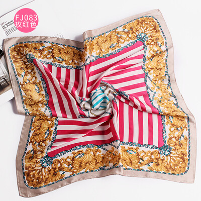 

2018 new silk satin small square small square Korean professional collar scarf FJ083