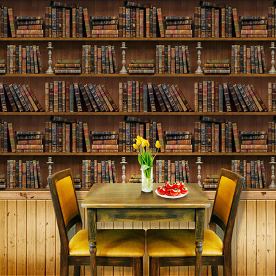 

3D Bookshelf PVC Sticker Wall Stickers Wallpaper Living Room Decoration