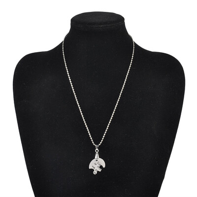 

Geometry Puzzle Pendant English Letters Necklace Necklace Fashion Couple Friendship Silver Color Pendant Necklace